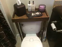 Our New Handmade Over The Toilet Table Definitely My Proudest House Project Yet 1 Piece Of 1x10 Oak 4 Bathroom Decor Beautiful Bathrooms Painting Bathroom