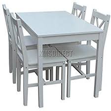 Julian Bowen Coast Drop Leaf Table And 4 Chairs Wood White Amazon Co Uk Kitchen Home Drop Leaf Table Table Dining Table