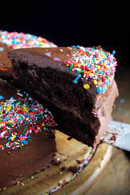 Classic Chocolate Birthday Cake Wyldflour Recipe Birthday Cake Chocolate Cake Chocolate Sprinkles