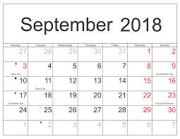 Pdf September 2018 Calendar November Calendar Calendar Printables Calendar Word