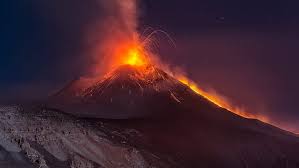 Mount etna volcano is a massive volcanic complex with numerous features, testament to its long and varied eruptive history. Hd Wallpaper Nature Night Mountain Etna Volcano Eruption Sicilia Wallpaper Flare