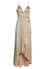 Champagne Dress Nordstrom Wrap Dress Bridesmaid Dresses Satin Wrap Dress
