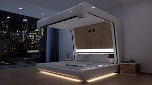Let's find out which mattress foundation is best for you with this handy guide. Wonderful Interior Of Bedroom In High Tech Style Futuristic Bedroom High Tech Interior Bedroom Design