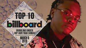 Top 10 Us Bubbling Under Hip Hop R B Songs March 9 2019 Billboard Charts