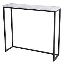 Black And White Marble Console Table Modern Accent Faux Marble Console Table Black Metal Frame Entrance Hall Furniture Marble Console Table Hall Furniture