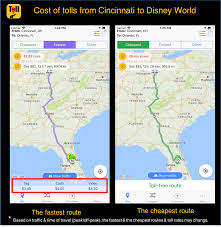 Cost Of Tolls From Cincinnati To Disney World Use Tollguru Toll Calculator To Find The Cheapest The Fastest Route With Gas Cost Toll Road Disney World Trip