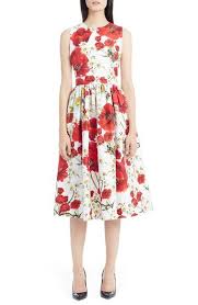Dolce Gabbana Poppy Daisy Print Cotton Silk Dress Nordstrom Cotton Silk Dress Maxi Dress Cocktail Batik Dress
