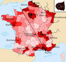 Carte régions, départements et villes Datei Carte Demographique De La France Svg Wikipedia