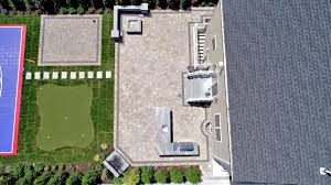 Simple Birds Eye View Of A House Birds Eye View Of This Backyard Including The Waterfall Fire Pit And Outdoor Kitchen To See How We Can Water Features Pool Landscaping Outdoor Kitchen Design