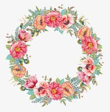Round Borders Of Flowers Floral Wreaths Illustration Flower Frame Floral Background