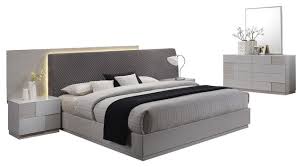 Buy products such as prepac monterey white twin wood platform storage bed 3 piece bedroom set at walmart and save. Naple Silver Line Gray 5 Piece Modern Platform Bedroom Set Contemporary Bedroom Furniture Sets By Furniture Import Export Inc Houzz