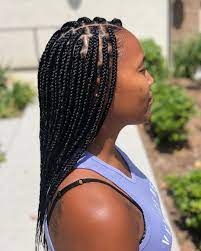 Medium Mid Back Box Braids On The Lovely Theblackgirl Whocould Boxbraids Mediumboxbra Box Braids Pictures Box Braids Hairstyles Medium Box Braids