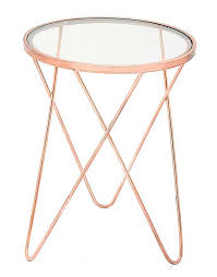 Round lamp table glass top and base. Iron And Glass Round Accent Table In Copper