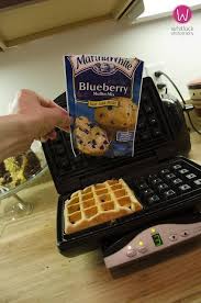 Waffles Using Muffin Mix Genius To Turn The Muffin Mix Into A Waffle Mix Follow The Package Directions But Waffle Maker Recipes Waffle Iron Recipes Recipes