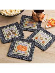 Check spelling or type a new query. Counted Cross Stitch Patterns Trick Or Treat Coasters Cross Stitch Pattern