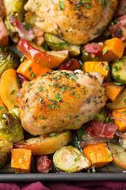 One Pan Autumn Chicken Dinner Cooking Classy Chicken Dinner Clean Eating Fall Recipes Clean Eating Dinner