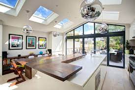 Floor To Ceiling Windows Kitchen Floor Windows Interiordesign Homedecor Homedes Open Plan Kitchen Living Room Kitchen Extension Lighting Kitchen Extension