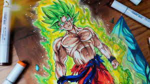 Dragon ball z team training. Drawing Goku S New Form Super Saiyan Green Dragon Ball Z Art Youtube