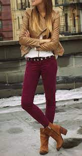 Vinotinto Cool Outfits Fashion Maroon Jeans