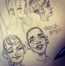 Warm Up Before Getting Out Of Bed Sketch Faces Cool Drawings Sketches Sketch Book