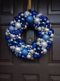 Pin By Trendy Home Decorations On Christmas Time Silver Christmas Decorations Blue Christmas Tree Christmas Ornament Wreath