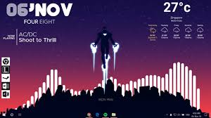 Dark colors = white writing. Genius Billionaire Playboy Philanthropist Rainmeter