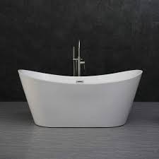 Buy Hyaki HYK-BT1518 67 Inch Luxury Freestanding Bathtub Acrylic Soaking  SPA Tub Contemporary Design with Brushed Nickel Overflow and Drain Made in  USA, White Online at desertcartZimbabwe