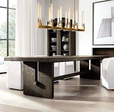 Rh Modern S Pacamara Rectangular Dining Table With Its Distinctive Mo Living Room Interior Design Photo Gallery Modern Dining Room Dining Room Furniture Modern