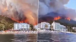 A massive forest fire in southern turkey spread to the town of manavgat as the flames were fanned by strong winds on wednesday, according to the local mayor, and tv footage showed residents running. 6w Cnabxnqclym