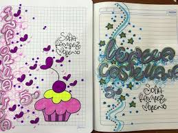 Para complementar tus proyectos decorativos, puedes ver nuestros enlaces a lápices decorados e imágenes para decorar libretas. Letra Linda Cuadernos Creativos Disenos De Cuadernos Cuadernos Lindos