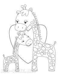 Giraffe Coloring Pages For Kids