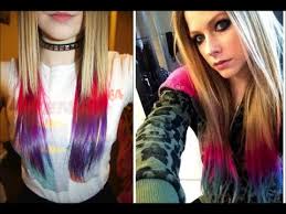 Avril lavigne has practically grown up alongside her fans, making it much easier for her songs to be relatable, and for her success to grow. Avril Lavigne Inspired How To Dip Dye Hair Pink Purple Tutorial Youtube