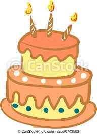 The more the tiers of the cake, the higher the excitement. Beautiful Decorated Birthday Cake With Glowing Candles Vector Color Drawing Or Illustration Birthday Cake With Candle Vector Canstock