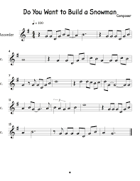 Do You Want To Build A Snowman On Recorder Music Humor Records Build A Snowman