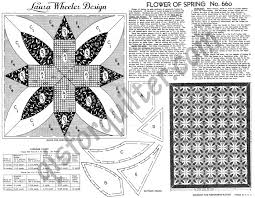 Laura Wheeler Quilt Pattern Flower Of Spring By Martha Antique Quilts Patterns Quilt Pattern Book Flower Quilt Patterns