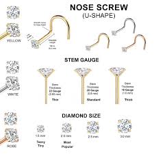 Diamond Nose Stud Screw Type Low Profile