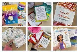 How to make your own affirmation cards art material supply list. Custom Affirmation Card Deck Design Delivered Vicki Nicolson Brand Strategist Stylist Branding Strategy Graphic Design Services For Business Owners