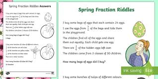 Studies have surveyed the exceptionally wide attestation of this riddle type. Spring Fraction Riddles Worksheet Teacher Made