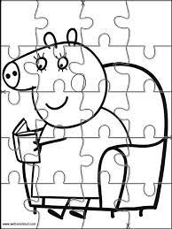 Actividades Imprimibles Puzzles Recortables Para Ninos Peppa Pig 3 Peppa Pig Para Colorear Rompecabezas Para Colorear Rompecabezas Para Imprimir
