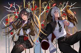 I searched for this on bing.com/images. Anime Original Black Hair Boy Eagle Girl Long Hair Skirt Thigh Highs Hd Wallpaper Wallpaperbetter