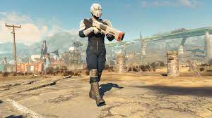 Gallery of captioned artwork and official character pictures from fallout 4, featuring concept art for the game's characters, weapons, monsters, and environments by ilya nazarov, ray lederer, adam adamowicz, and john gravato. Fo4 Wip Concept Art Synth Uniform In Game Screenshot Falloutmods