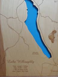 Wood Laser Cut Map Of Lake Willoughby And 50 Similar Items