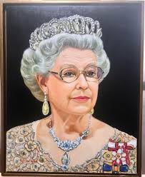 Painting portrait of Princess Elizabeth, 1948 In paper water colour,  133×112cm by Saveli Abramovitch Sorin, Russian artist