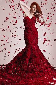 Asda Gown Made From 1 725 Flowers Red Rose Dress Rose Gown Rose Dress