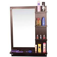 Spacewood Helix V2 Dressing Table Woodpore Finish Tusken Wenge Amazon In Home Kitchen In 2021 Wall Mirror With Shelf Mirror With Shelf Dressing Table Mirror