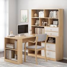 Design l shaped computer desk with hutch, image source: Modern Study Table With Bookshelf Shopee Malaysia