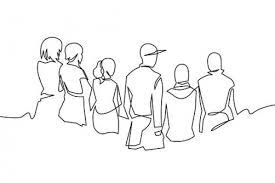 Understanding the rhythm and energy of the scene you're trying to depict is hugely. Group Of People Continuous One Line By Samui Art Peopledrawing Group People Drawing Drawing People People Illustration Drawings