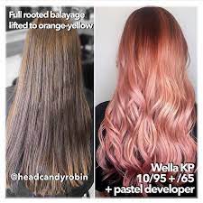 @texasbalayage i jej oszałamiający #softbalayge#askforwella. Wella Rose Gold Balayage Formula Hair Color Formulas Hair Color Rose Gold Rose Gold Hair Brunette