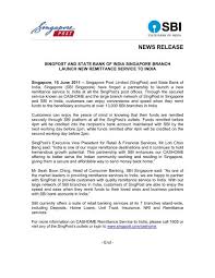 Modern banking is the core responsibility of this bank, which renders its services towards its valuable customers. News Release Singapore Post