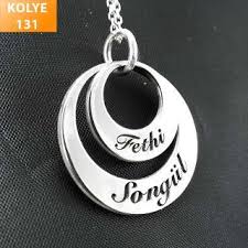 Iki Isi Mli Halka Kolye 824 N11 Com Kolyeler Gumus Urunler